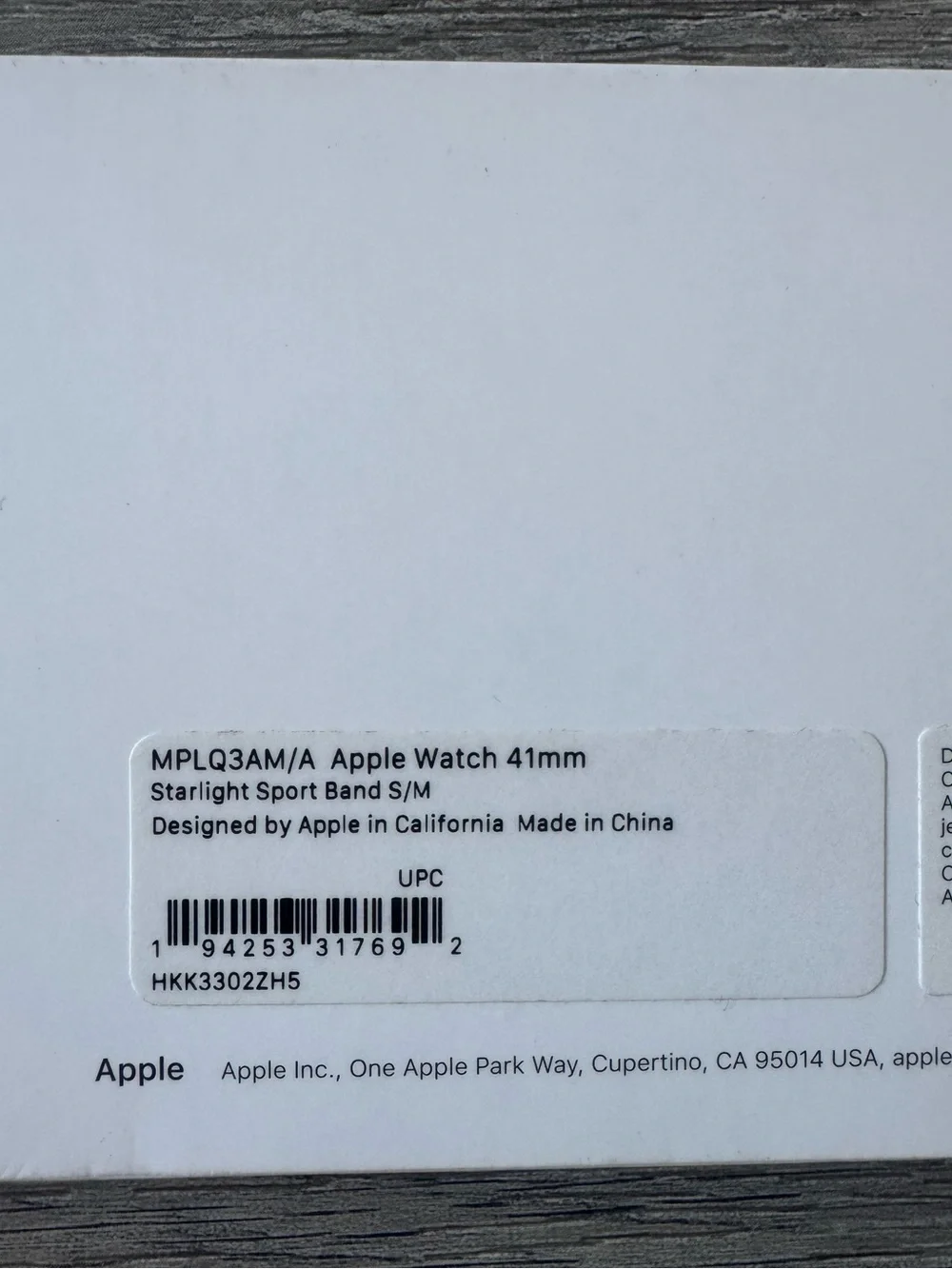 Apple Watch Sport Band (41mm) S/M